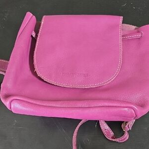 Portland Leather Pink/Purple Leather Crossbody Bag